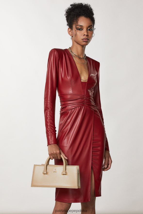 torby| Patrizia Pepe zimowy piasek kobiety skórzana mucha, bamby 866488759