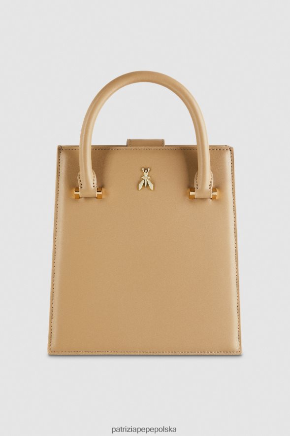 torby| Patrizia Pepe zimowy piasek kobiety torebka z paskiem na ramię 866488758