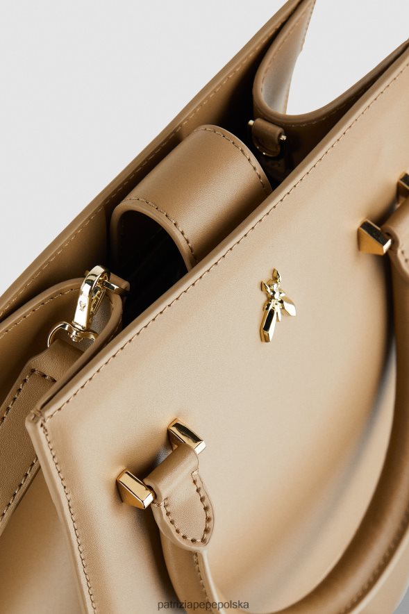 torby| Patrizia Pepe zimowy piasek kobiety torebka z paskiem na ramię 866488758