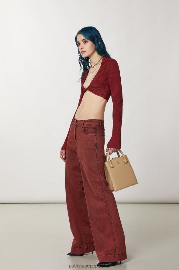 torby| Patrizia Pepe zimowy piasek kobiety torebka z paskiem na ramię 866488758