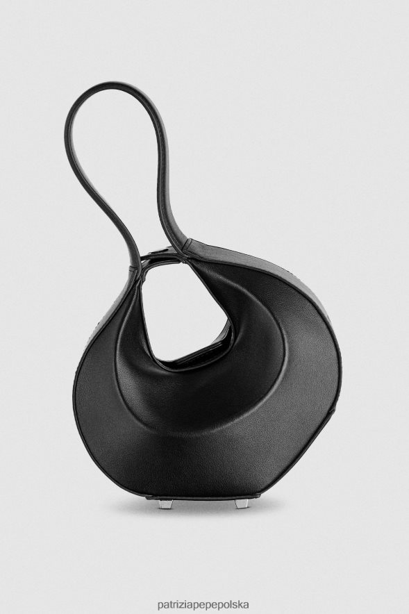 torby| Patrizia Pepe Nero kobiety mała torebka typu hobo na bransoletkę 866488765