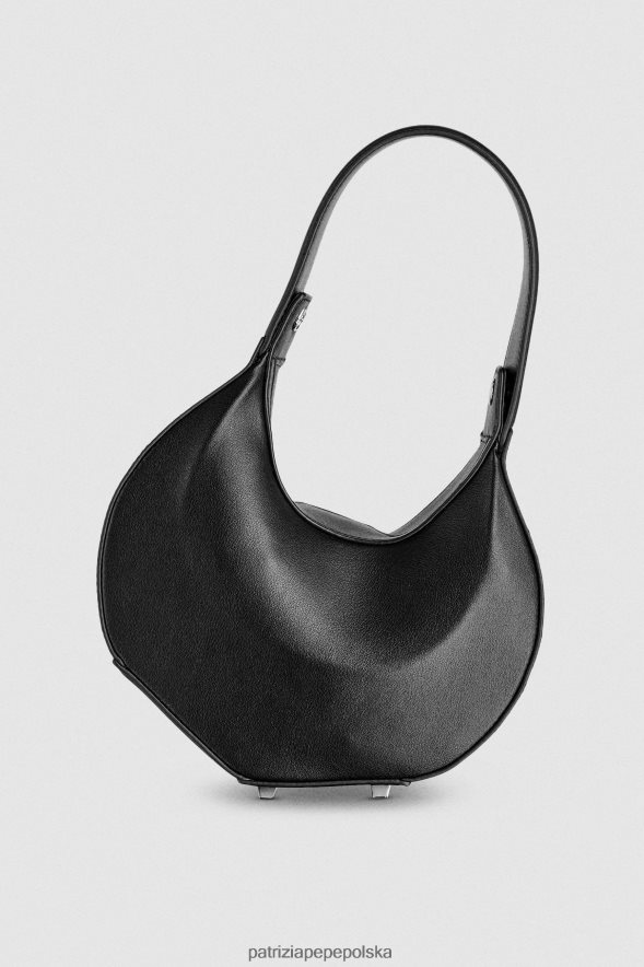 torby| Patrizia Pepe Nero kobiety mała torebka typu hobo na bransoletkę 866488765