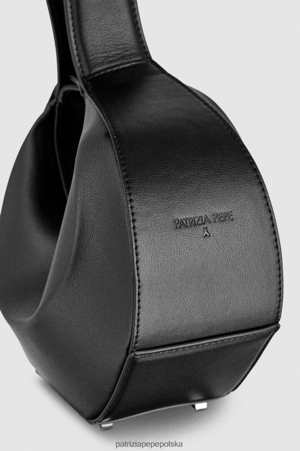 torby| Patrizia Pepe Nero kobiety mała torebka typu hobo na bransoletkę 866488765