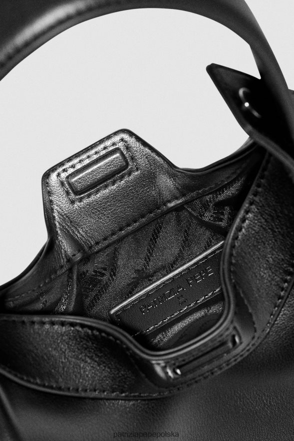 torby| Patrizia Pepe Nero kobiety mała torebka typu hobo na bransoletkę 866488765