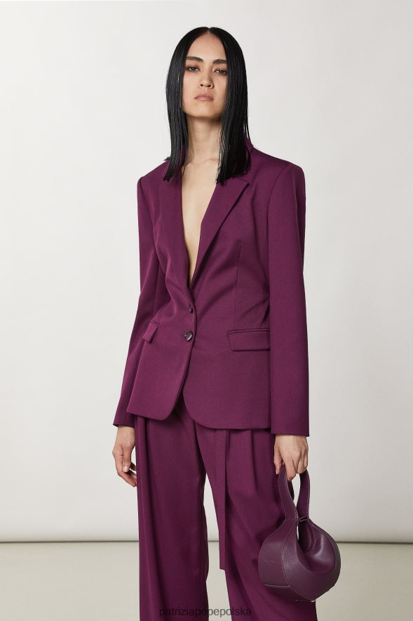 torby| Patrizia Pepe futurystyczny fiolet kobiety mała torebka typu hobo na bransoletkę 866488770