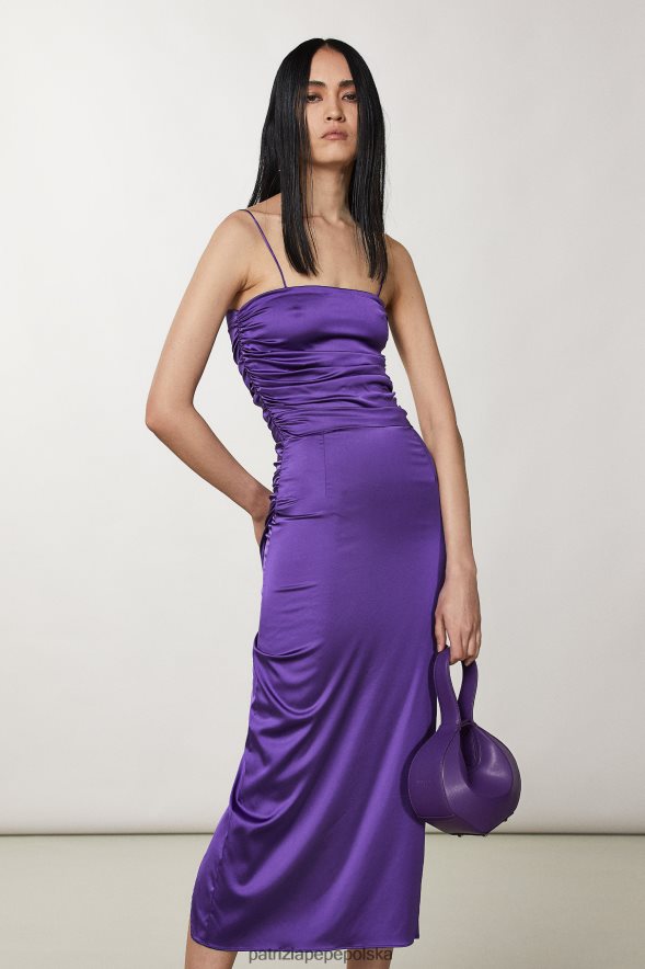 torby| Patrizia Pepe seksowny fiolet kobiety mała torebka typu hobo na bransoletkę 866488767