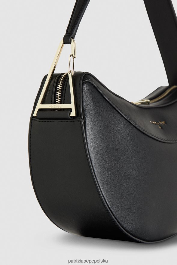 torby| Patrizia Pepe Nero kobiety torba typu hobo zapinana na zamek 866488792
