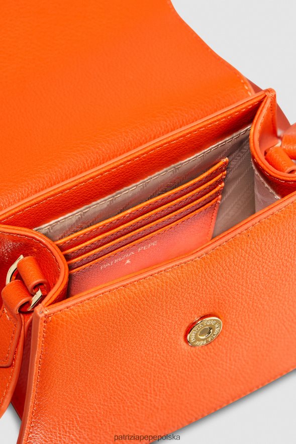 torby| Patrizia Pepe słoneczna pomarańcza kobiety torba na ramię zapinana na zamek 866488821
