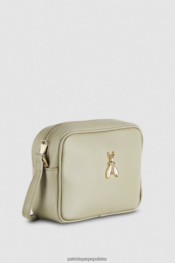 torby| Patrizia Pepe szałwia zielona kobiety Skórzana torba na ramię typu fly bag 866488824