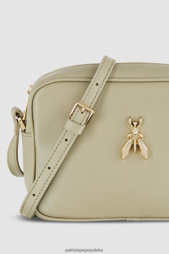 torby| Patrizia Pepe szałwia zielona kobiety Skórzana torba na ramię typu fly bag 866488824