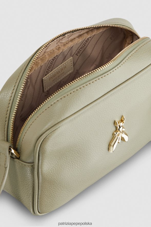 torby| Patrizia Pepe szałwia zielona kobiety Skórzana torba na ramię typu fly bag 866488824