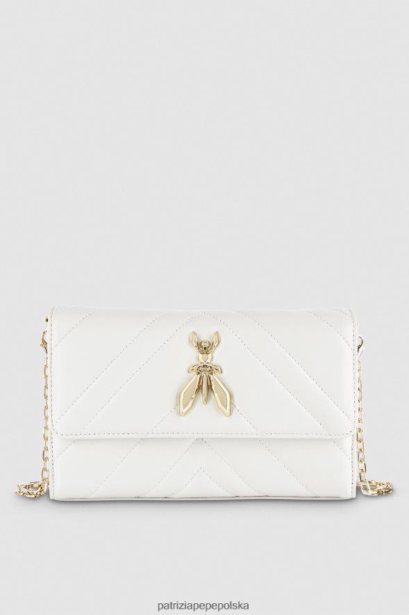 torby| Patrizia Pepe złamana biel kobiety elegancka torba muchowa 866488817