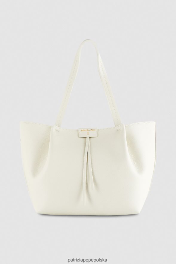 torby| Patrizia Pepe złamana biel kobiety Średnia torebka Pepe City 866488802