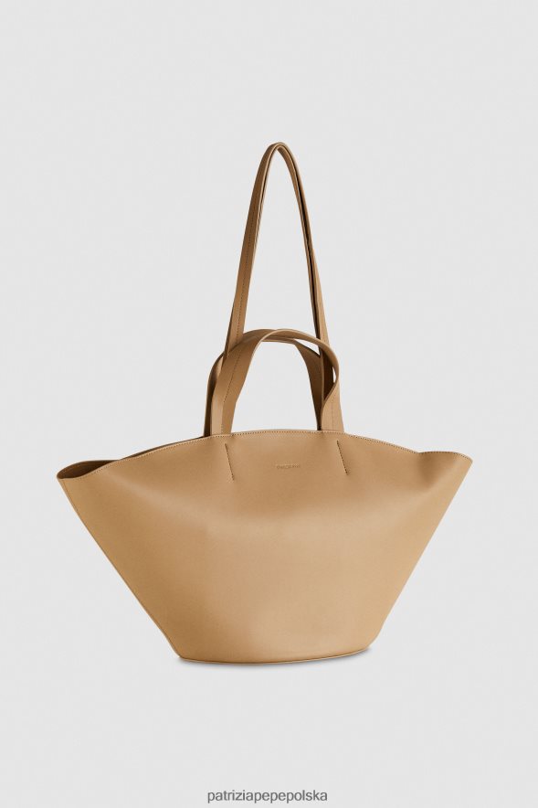 torby| Patrizia Pepe zimowy piasek kobiety skórzany klient 866488776