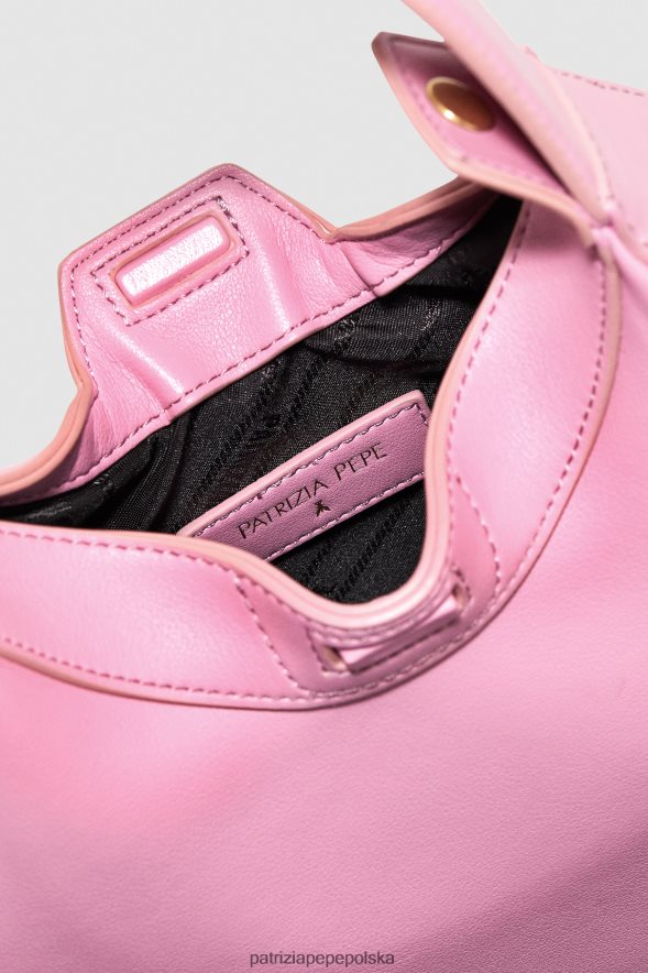 torby| Patrizia Pepe nowy różowy kobiety mała torebka typu hobo na bransoletkę 866488771